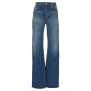 Saint Laurent Klassiska Denim 5-Fickor Jeans Blue, Dam