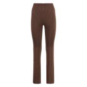 Wolford Räfflad Stickad Ullbyxor Brown, Dam