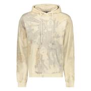 John Elliott Tie Dye Bomullshoodie Beige, Herr