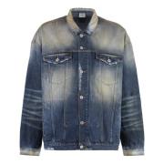 Vetements Vintage Denim Jacka Unisex Linje Blue, Herr