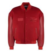 Vetements Broderad Ull Bomberjacka Red, Herr