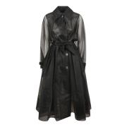 Alexander McQueen Stilig Trench Coat för Män Black, Dam