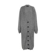 Dsquared2 Sliten Stickad Kofta med Fickor Gray, Dam