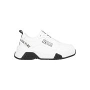 Versace Jeans Couture Kontrasterande låga sneakers White, Herr