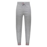 Thom Browne Cashmere Track-Pants med Tricolor Detalj Gray, Herr