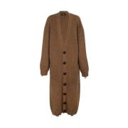 Dsquared2 Sliten Stickad Kofta Brown, Dam