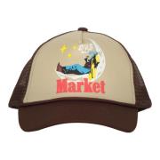 Market Präglad Logga Baseballkeps Brown, Herr