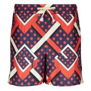 Gucci Silkesshorts med tryck Multicolor, Dam