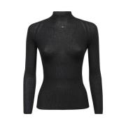 Bally Kashmir Silke Turtleneck Tröja Black, Dam