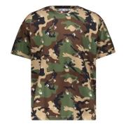 Off White Bomull Camo T-shirt Green, Herr