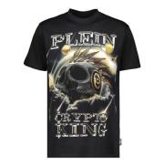 Philipp Plein Maxi Print Bomull T-shirt Black, Herr