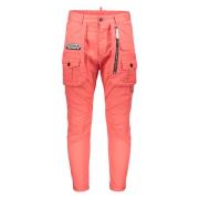 Dsquared2 Cargo Byxor med Många Fickor Pink, Herr