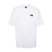 The North Face Vit Bomull Jersey Broderad Logotyp T-shirt White, Herr