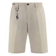 Paul & Shark Bomull Bermuda Shorts med Fickor Beige, Herr