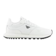 Emporio Armani Vit Sneaker med Saffiano Detaljer White, Herr