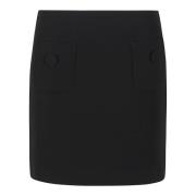 Max Mara Studio Svart Cady Minikjol Dragkedja Stängning Black, Dam