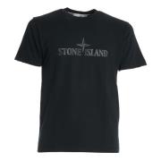 Stone Island Slim-Fit Crew Neck T-shirt i Blå Blue, Herr