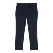 Twinset Blå Cropped Chino Byxor Blue, Dam