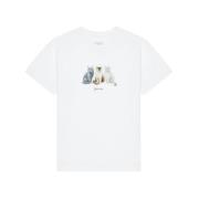 Givenchy Katttryck Vit T-shirt White, Herr