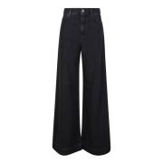 Max Mara Weekend Svarta Bomullsdenim Jeans Black, Dam