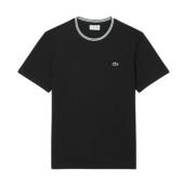 Lacoste Svart Ringer Tee Skjorta Black, Herr