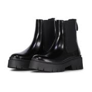 Hugo Boss Chunky Chelsea Boots med blockklack Black, Dam