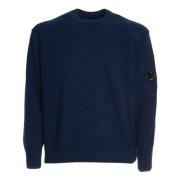 C.p. Company Lyxig Crew Neck Sweater Blu Blue, Herr