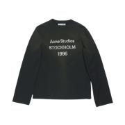 Acne Studios Casual Bomullstee i Olika Färger Black, Dam