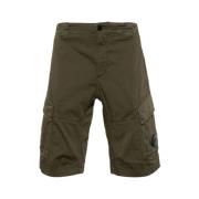 C.p. Company Gröna Shorts med Linsmotiv Ficka Green, Herr