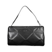 Calvin Klein Svart Polyester Handväska med Applique Black, Dam