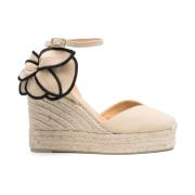 Castañer Beige Wedge Espadrilles Sandaler Beige, Dam