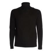 Dondup Svart Turtleneck Tröja Aw24 Black, Herr