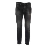 Dondup Slim Carrot Fit Jeans i Grå Gray, Herr