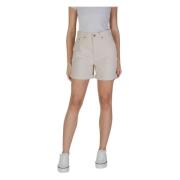 b.young Beige Bomullsshorts med Dragkedja Beige, Dam