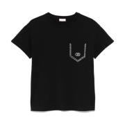 Liu Jo Svart fick T-shirt och Polo Black, Dam