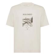 Brunello Cucinelli Bomull T-shirt Tillverkad i Italien Beige, Herr