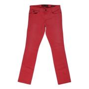 Guess Röda dragkedja jeans för män Red, Herr