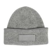 Jacquemus Gros Grain Beanie Gray, Dam