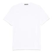 Corneliani Stretch Bomull Logo T-shirt White, Herr