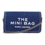 Marc Jacobs Denim Chain Mini Väska Mörk Tvätt Blue, Dam