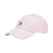 Tommy Jeans Ren bomull Heritage Plaque Cap Pink, Dam