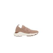 Tod's Rosa Slip-On Sneakers med Kedja Patch Beige, Dam