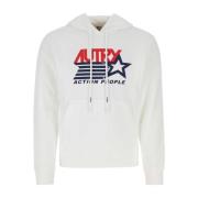 Autry Stilren vit bomulls sweatshirt White, Herr