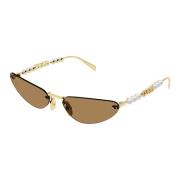 Gucci Chic Precious Solglasögon Gg1920S 003 Yellow, Unisex