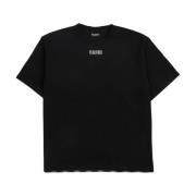 Pleasures Kontrast Logo T-shirt Svart Rutigt Mönster Black, Herr