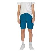 Napapijri Turkos Bomullsshorts med Flera Fickor Blue, Herr