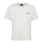 A.p.c. Boxy Petit Bomull T-shirt med Logo Beige, Herr