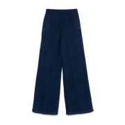 Forte Forte Blå Elastisk Midja Indigo Jeans Blue, Dam