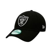 New Era Svart Oakland Raiders Böjd Skärmkeps Black, Herr