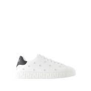 Versace Vita Läder Sneakers - Rund Tå White, Dam